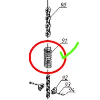Пружина ограничения на цепь 7,1 мм купить в Москве с доставкой по всей России | ProtosMarket.ru