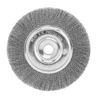 Щетка для УШМ, 200 мм, посадка 22.2 мм, плоская, витая проволока 0.3 мм Сибртех по ценам производителя в Воронеже с доставкой по всей России