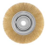 Щетка для УШМ, 200 мм, посадка 22.2 мм, плоская, латунированная витая проволока Matrix по ценам производителя в Воронеже с доставкой по всей России