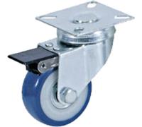 Колесо аппаратное поворотное SCvb 25 50 мм с тормозом (синяя резина) купить в Москве с доставкой по всей России | ProtosMarket.ru