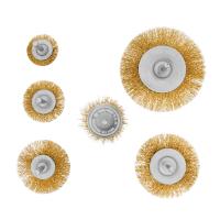 Набор щеток для дрели, 6 шт, 5 плоских 40-50-65-75-100 мм + 1 "чашка" 50 мм, со шпильками Matrix по ценам производителя в Воронеже с доставкой по всей России