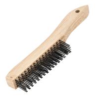 Щетка зачистная четырехрядная, закаленная прямая проволока с деревянной ручкой Сибртех по ценам производителя в Воронеже с доставкой по всей России