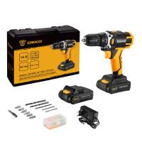 Аккумуляторная дрель-шуруповерт DEKO Sharker 16V в кейсе + набор 63 инструмента для дома, 16В, 2х1.5