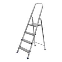 Стремянка, 4 ступени, алюминиевая, Сибртех