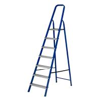 Стремянка, 7 ступеней, стальной профиль, алюминиевые ступени Сибртех по ценам производителя в Воронеже с доставкой по всей России