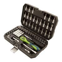 Набор инструментов 56 предметов, CrV, 1/4" Сибртех по ценам производителя в Воронеже с доставкой по всей России