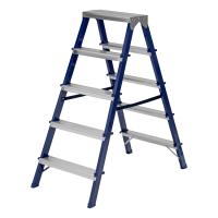 Стремянка двусторонняя 5 ступеней, стальная, Сибртех по ценам производителя в Воронеже с доставкой по всей России