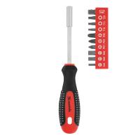 Отвертка с набором бит, 11 шт, Fusion, CrV, трехкомпонентная рукоятка "Anti slip" Matrix по ценам производителя в Воронеже с доставкой по всей России