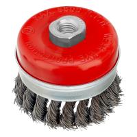 Щетка для УШМ Heavy Duty, 80 мм, М14, "чашка", крученая проволока 0.5 мм Matrix по ценам производителя в Воронеже с доставкой по всей России