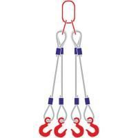 Строп канатный 4СК, с 4 крюками 10Т x 6М
