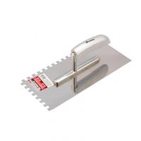 Гладилка из нержавеющей стали, 280 x 130 мм, деревянная ручка, зуб 8 x 8 мм Matrix по ценам производителя в Воронеже с доставкой по всей России