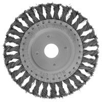 Щетка для УШМ 150 мм, посадка 22.2 мм, плоская, крученая проволока 0.5 мм Matrix