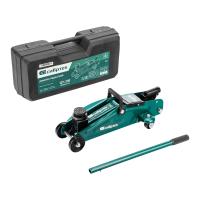 Домкрат гидравлический подкатной, 2 т, 127-330 мм, в пласт. кейсе Сибртех