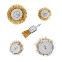 Набор щеток для дрели, 5 шт, 2 плоские, 50-75 мм, 3 "чашки", 25-50-75 мм, со шпильками Matrix по ценам производителя в Воронеже с доставкой по всей России