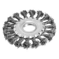 Щетка для УШМ 100 мм, посадка 22.2 мм, плоская, крученая проволока 0.5 мм Matrix по ценам производителя в Воронеже с доставкой по всей России