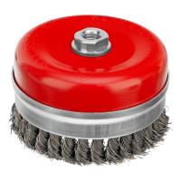 Щетка для УШМ Heavy Duty, 125 мм, М14, "чашка", крученая проволока 0.5 мм Matrix по ценам производителя в Воронеже с доставкой по всей России
