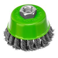 Щетка для УШМ, 75 мм, М14, "чашка", крученая металлическая проволока Сибртех