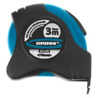 Рулетка "Schlagfest",3 м x 19 мм,магнитный обрезиненный зацеп,двусторонняя шкала,Нейлоновое покрытие,автоматическая фиксация Gross по ценам производителя в Воронеже с доставкой по всей России