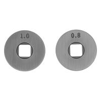 Подающий ролик, U профиль зубчатый под флюсовую проволоку 0,8-1мм посадка квадрат, 2 шт Denzel