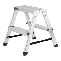 Стремянка двусторонняя 2 ступени, алюминиевая, Сибртех по ценам производителя в Воронеже с доставкой по всей России