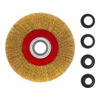 Щетка для точила, 125 мм, посадка 20 мм, плоская, латунированная витая проволока Matrix по ценам производителя в Воронеже с доставкой по всей России