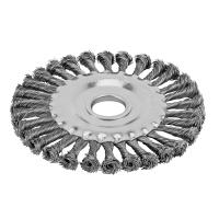 Щетка для УШМ 125 мм, посадка 22.2 мм, плоская, крученая металлическая проволока Сибртех по ценам производителя в Воронеже с доставкой по всей России