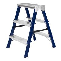 Стремянка двусторонняя 3 ступени, стальная, Сибртех по ценам производителя в Воронеже с доставкой по всей России