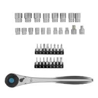 Набор торцевых головок, трещотка 120 зубьев, 1/2", CrV, 36 предметов Gross по ценам производителя в Воронеже с доставкой по всей России