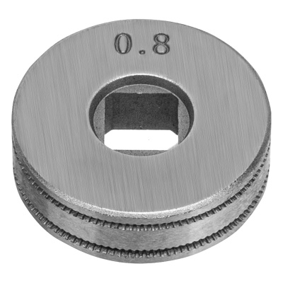 Подающий ролик, U профиль зубчатый под флюсовую проволоку 0,8-1мм посадка квадрат, 2 шт Denzel по ценам производителя в Воронеже с доставкой по всей России