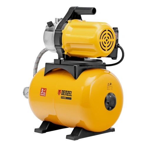 Насосная станция PS800X, 800 Вт, 3200 л/ч, ресивер 24 л, подъем 38 м, нержавейка Denzel по ценам производителя в Воронеже с доставкой по всей России