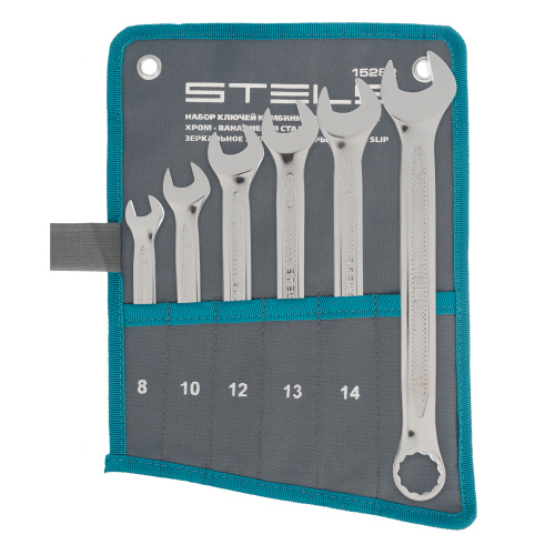 Набор ключей комбинированных 6 шт, 8-17 мм,  антислип Stels по ценам производителя в Воронеже с доставкой по всей России