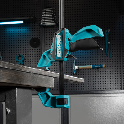 Струбцина реечная, быстрозажимная, пистолетного типа, пошаговый механизм, пластиковый корпус, 450мм Gross по ценам производителя в Воронеже с доставкой по всей России