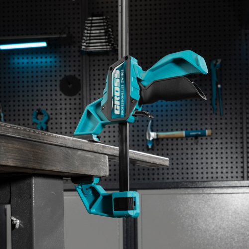 Струбцина реечная, быстрозажимная, пистолетного типа, пошаговый механизм, пластиковый корпус, 450мм Gross по ценам производителя в Воронеже с доставкой по всей России