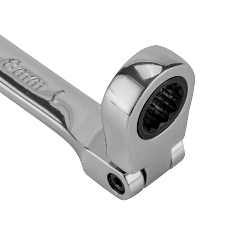 Ключ комбинированный трещоточный, 8 мм, CrV, шарнирный, зеркальный хром Matrix Professional по ценам производителя в Воронеже с доставкой по всей России