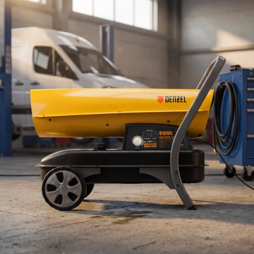 Дизельная тепловая пушка DHG-45i, 45 кВт, 1000 м3/ч, прямой нагрев, электронный термостат Denzel по ценам производителя в Воронеже с доставкой по всей России