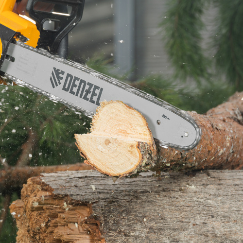 Пила цепная электрическая EDS-2000P, 2 кВт,поперечная, шина 40 см, шаг 3/8, паз 1.3 мм, 57 звеньев Denzel по ценам производителя в Воронеже с доставкой по всей России