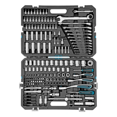 Набор инструментов, 1/2", 3/8", 1/4", CrV, 120 зубьев, 216 предметов Gross купить в Москве с доставкой по всей России | ProtosMarket.ru