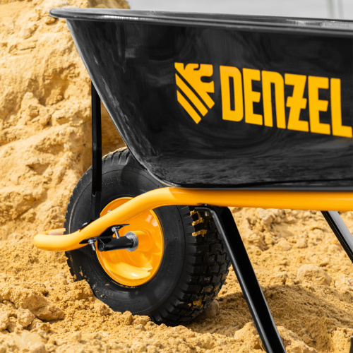 Тачка строительная, усиленная, объем 130 л, 230 кг, колесо 15х6.00-6 Denzel по ценам производителя в Воронеже с доставкой по всей России