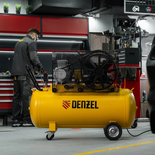 Компрессор воздушный рем. привод BCV 5500-T/200, 5,5 кВт, 200 литров, 850 л/мин Denzel по ценам производителя в Воронеже с доставкой по всей России