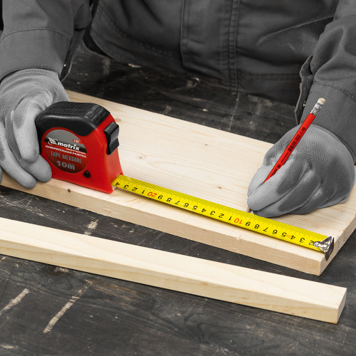 Рулетка Double fixation,10 м х 25 мм,обрезиненный корпус,двойная плавная фиксация Matrix по ценам производителя в Воронеже с доставкой по всей России