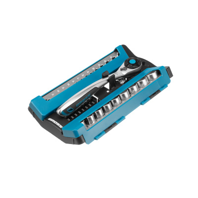 Набор торцевых головок, трещотка 120 зубьев, 1/2", 1/4", CrV, 41 предмет Gross по ценам производителя в Воронеже с доставкой по всей России