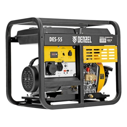 Генератор дизельный DES-55, 5,5 кВт, 230 В, 11 л, ручной стартер Denzel по ценам производителя в Воронеже с доставкой по всей России