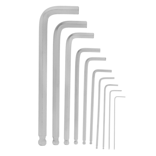 Набор ключей имбусовых HEX, 1.5-12 мм, CrV, 10 шт, удлиненных, шарообразный наконечник, с сатинированным покрытием, чехол Matrix по ценам производителя в Воронеже с доставкой по всей России