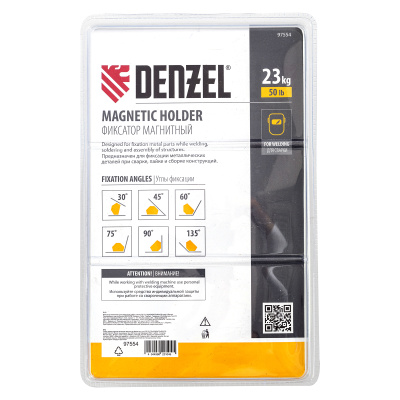 Фиксатор магнитный для сварочных работ усилие 50 LB, 30х45х60х75х90х135 град. Denzel по ценам производителя в Воронеже с доставкой по всей России
