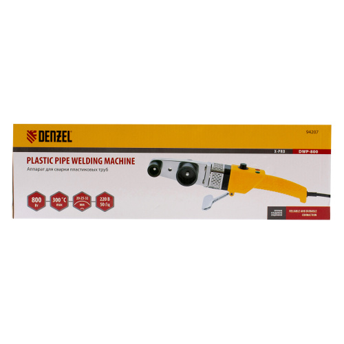 Аппарат для сварки пластиковых труб DWP-800, Х-Pro, 800 Вт, 300 град, комплект насадок, 20-32 мм Denzel по ценам производителя в Воронеже с доставкой по всей России