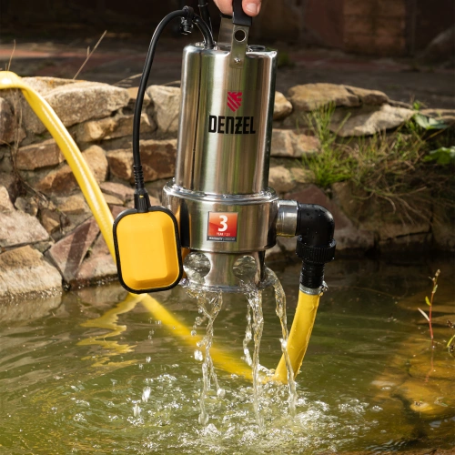Дренажный насос DP1100X, 1100 Вт, подъем 11 м, 15500 л/ч Denzel по ценам производителя в Воронеже с доставкой по всей России