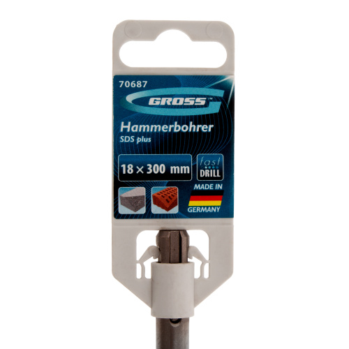 Бур по бетону Pro, 18 х 300 мм, SDS Plus Gross по ценам производителя в Воронеже с доставкой по всей России