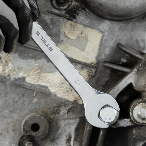 Набор ключей комбинированных, 8-19 мм, 8 шт, CrV, матовый хром Stels по ценам производителя в Воронеже с доставкой по всей России