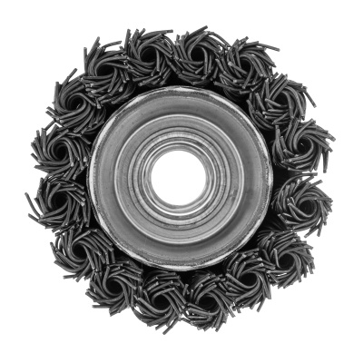 Щетка для УШМ, 65 мм, М14, "чашка", крученая проволока 0.8 мм Matrix по ценам производителя в Воронеже с доставкой по всей России