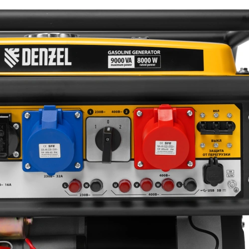 Генератор бензиновый PS 90 ED-3, 9.0 кВт, переключение режима 230 В/400 В, 25 л, электростартер Denzel по ценам производителя в Воронеже с доставкой по всей России